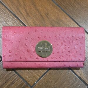 Kate Spade Bexley Embossed Wallet, Hot Pink